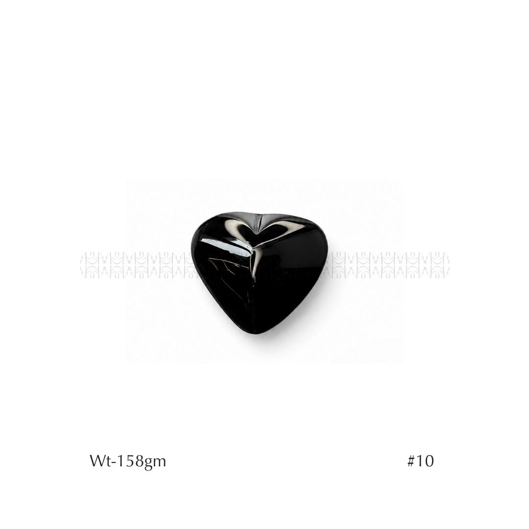 Rainbow Black Obsidian Hearts