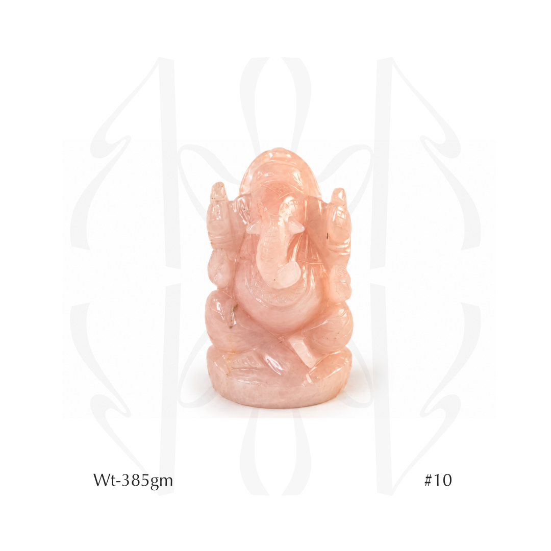 Rose Quartz Ganesha Idol