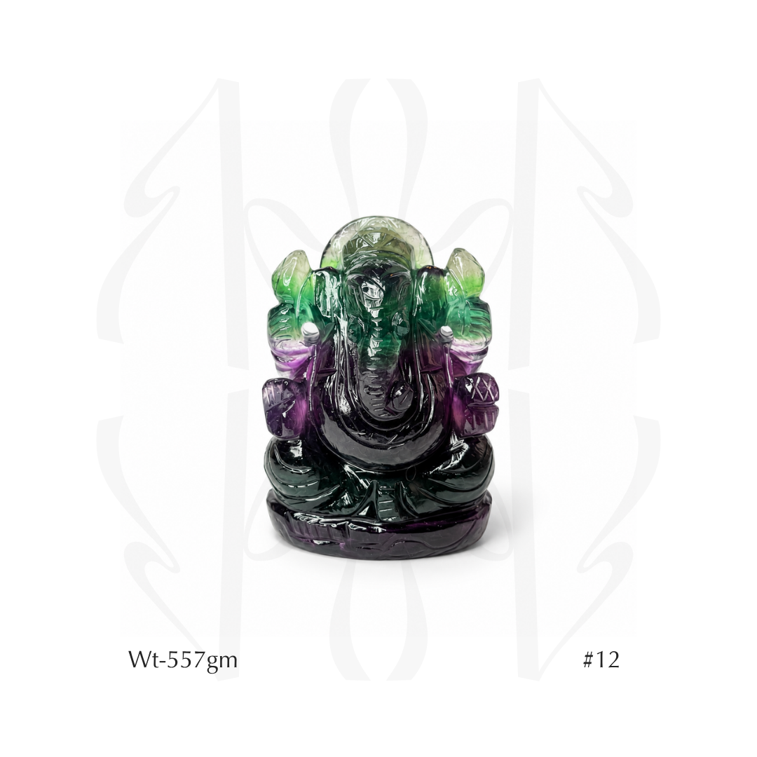 Fluorite Ganesha Idol