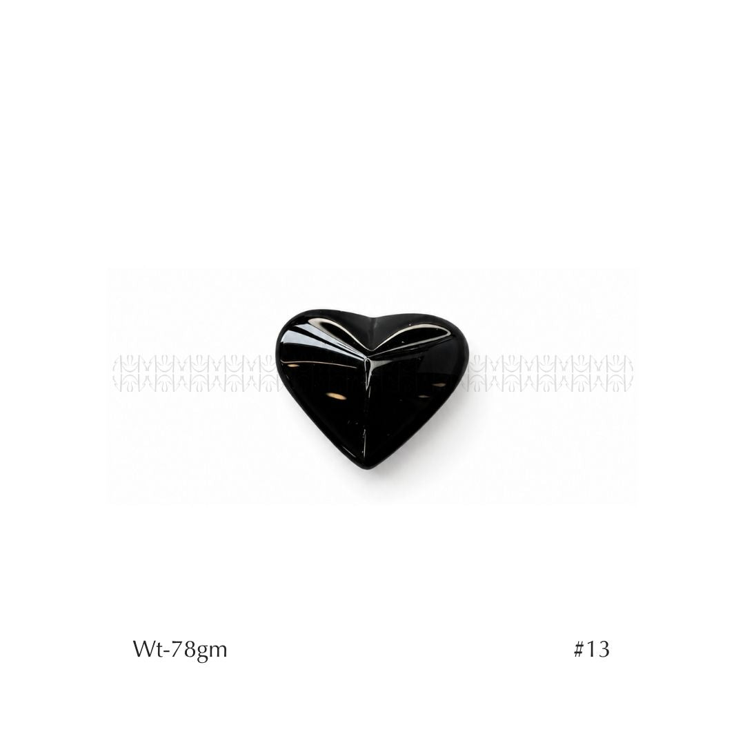 Rainbow Black Obsidian Hearts