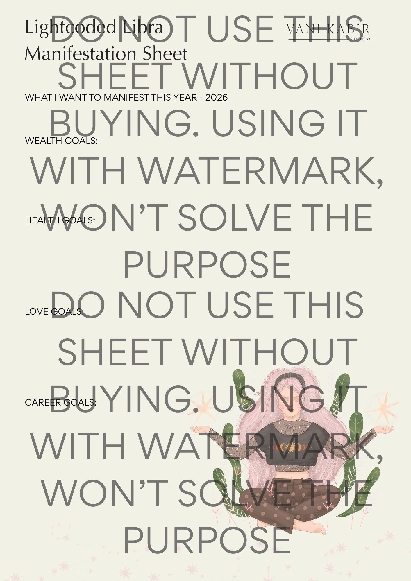 Zodiac Manifestation Sheet – Libra