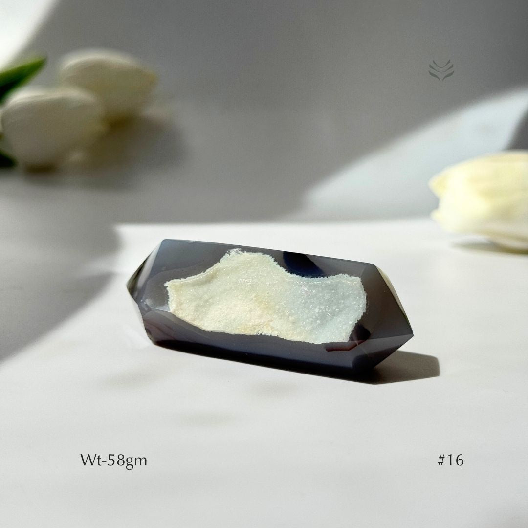 2X Abundance Druzy Agate Double Point