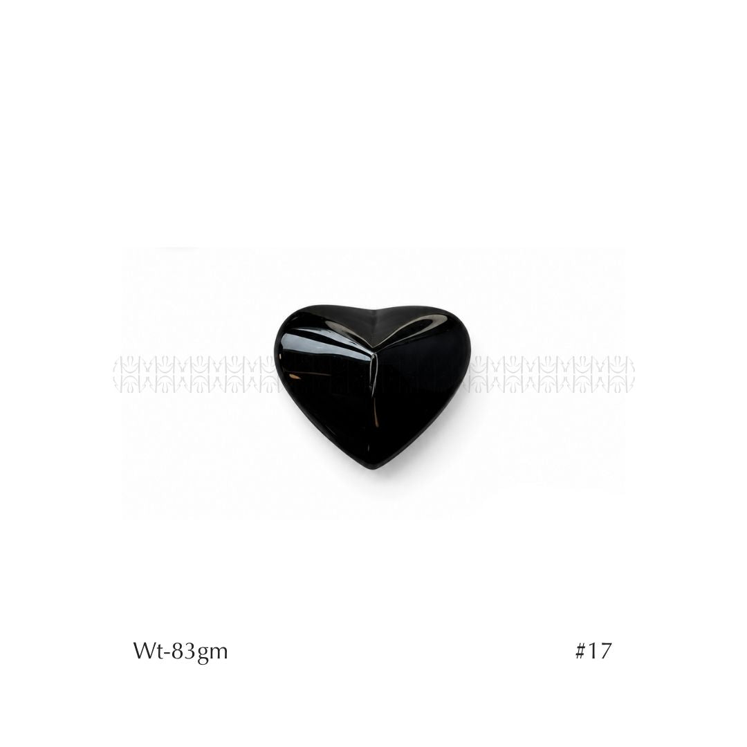 Rainbow Black Obsidian Hearts