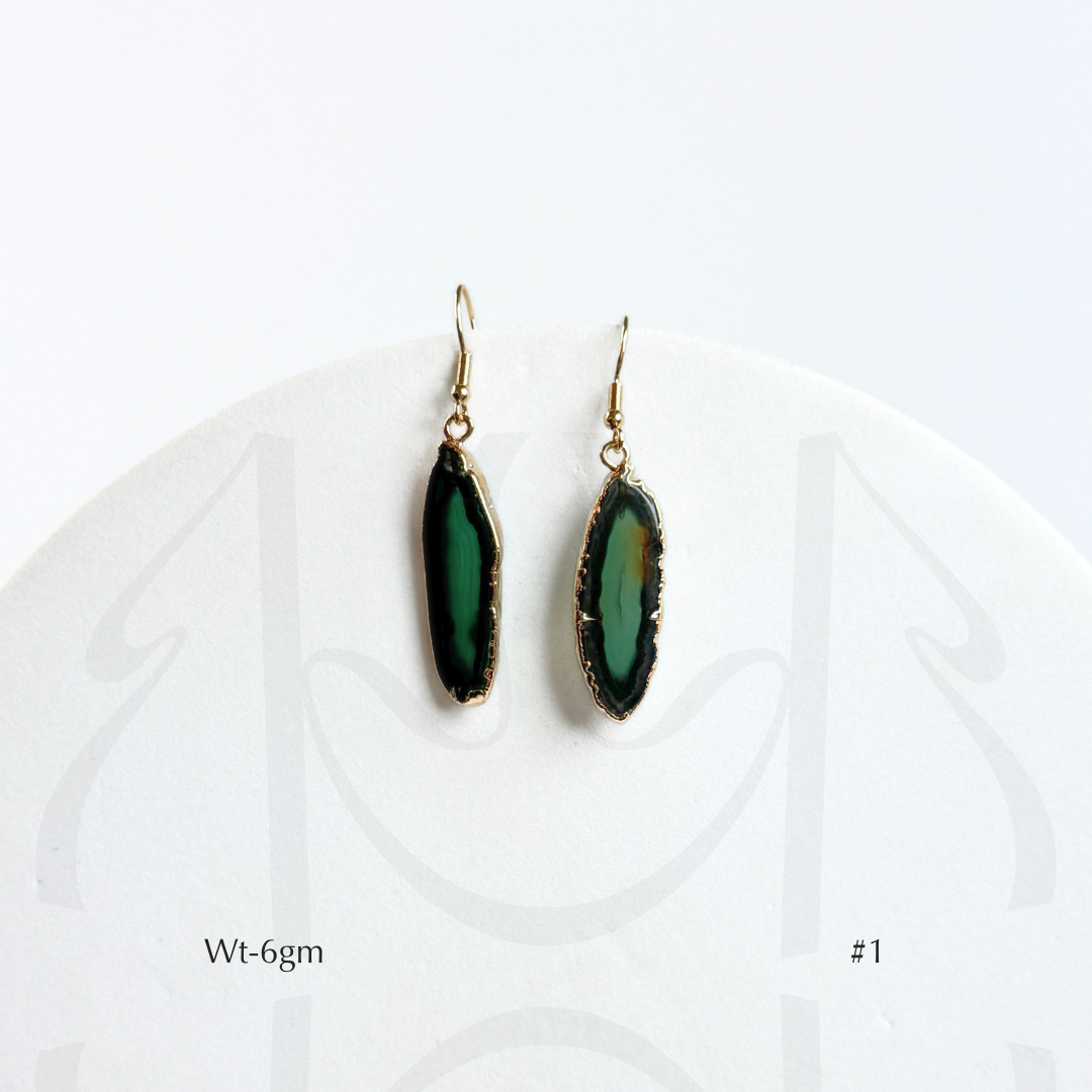 Green Agate Earrings
