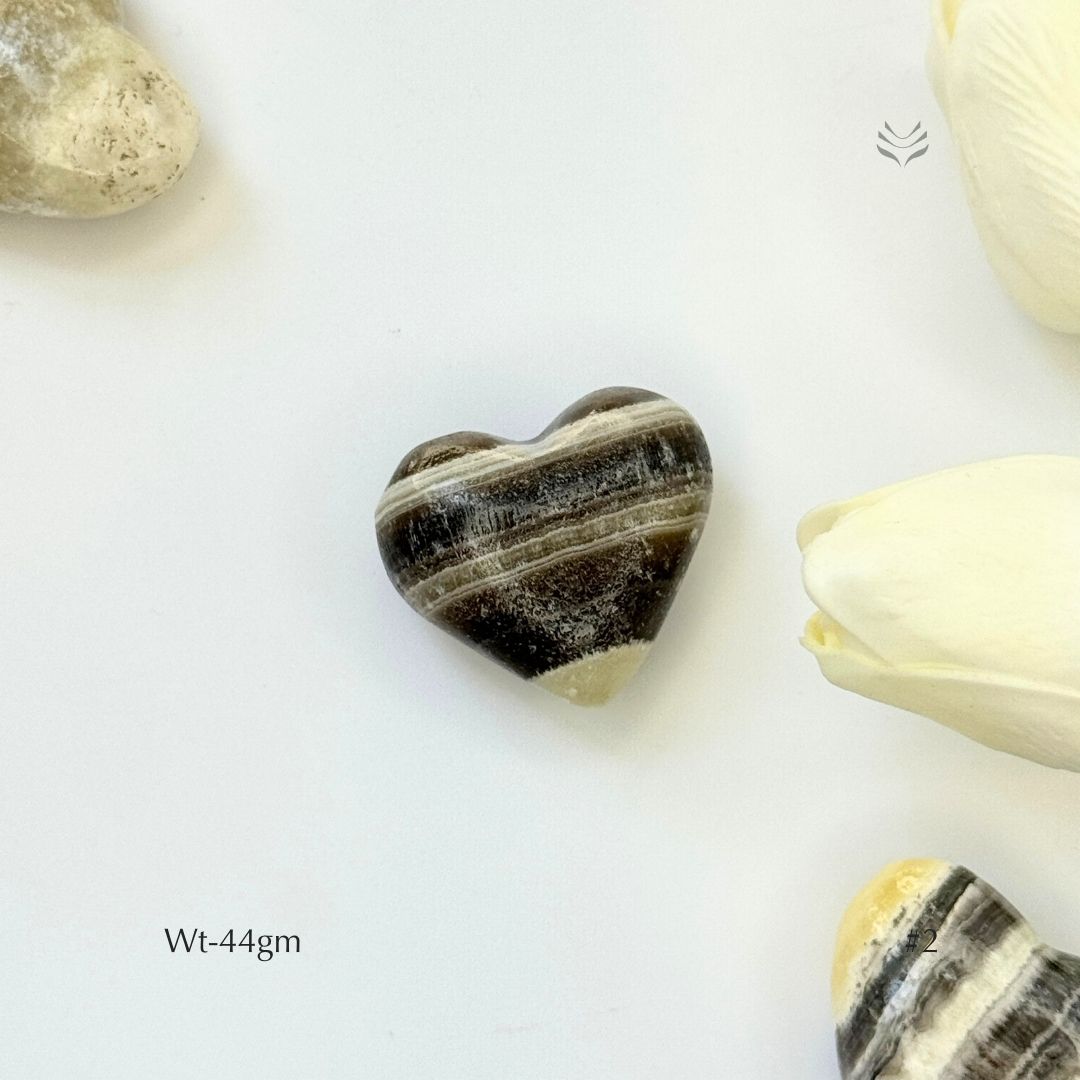 Cheat Proof Zebra Calcite Heart