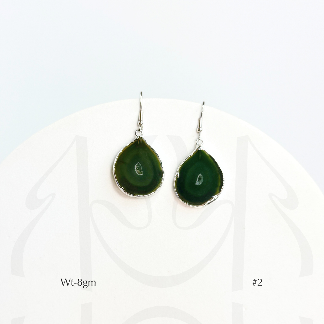 Green Agate Earrings