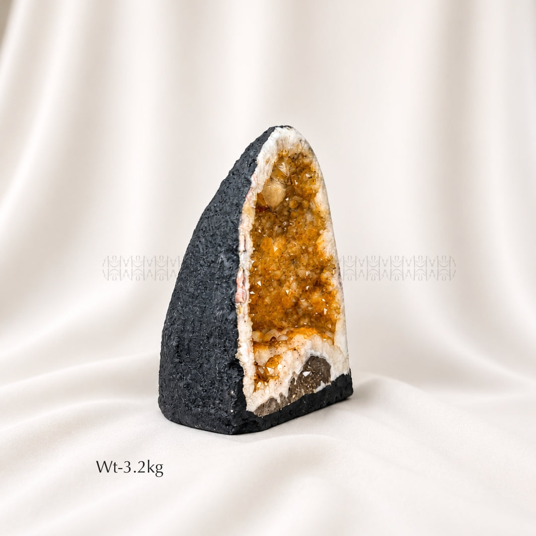 Citrine Geode - Radiant Fortune