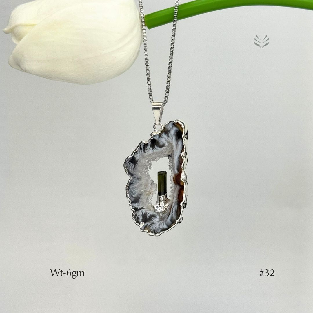 Anti Betrayal Geode Pendant