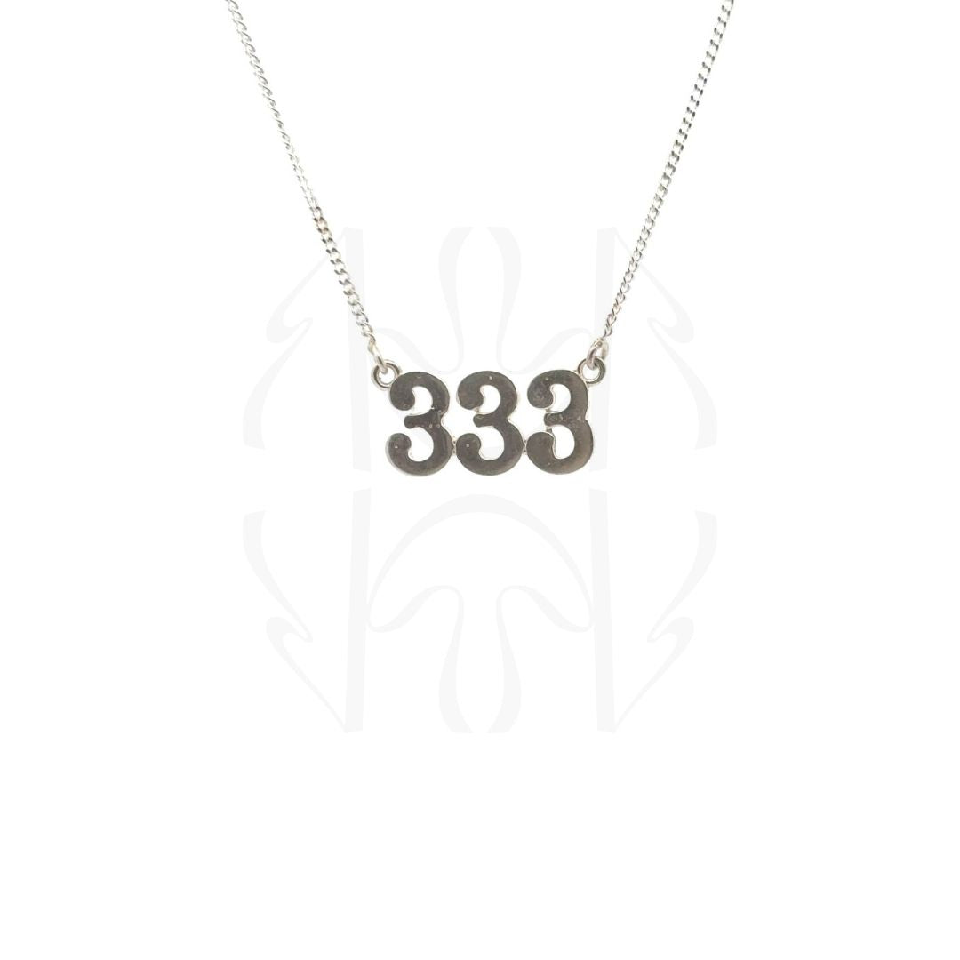 333 Silver Angel Number Pendant Pendant