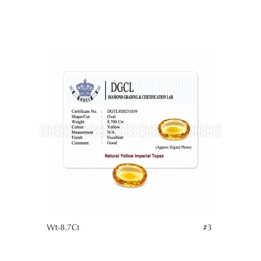 Yellow Imperial 9 Blessings Topaz