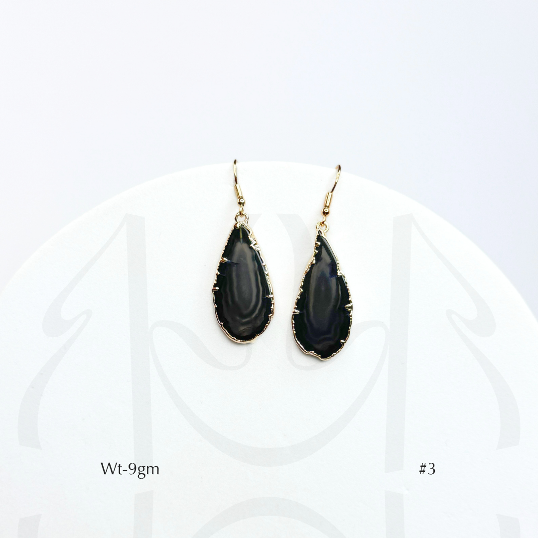 Black Agate Earrings