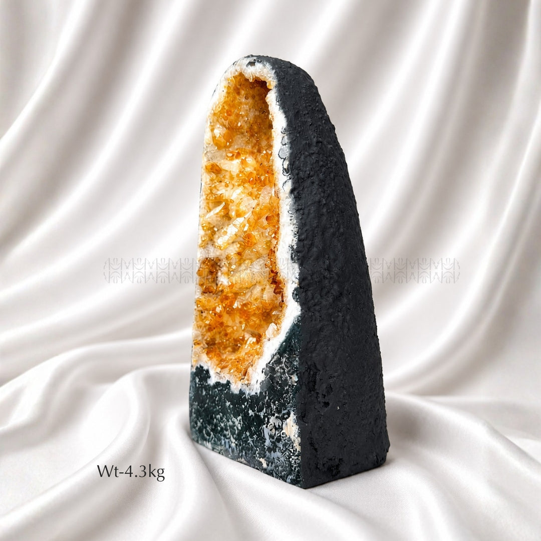 Citrine Geode - Sunlit Prosperity