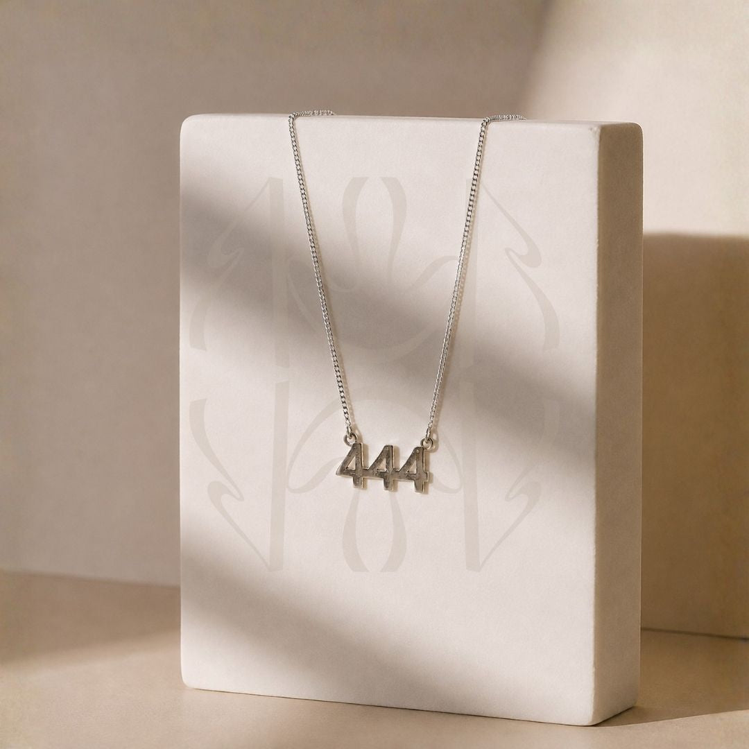 444 Silver Angel Number Pendant Pendant