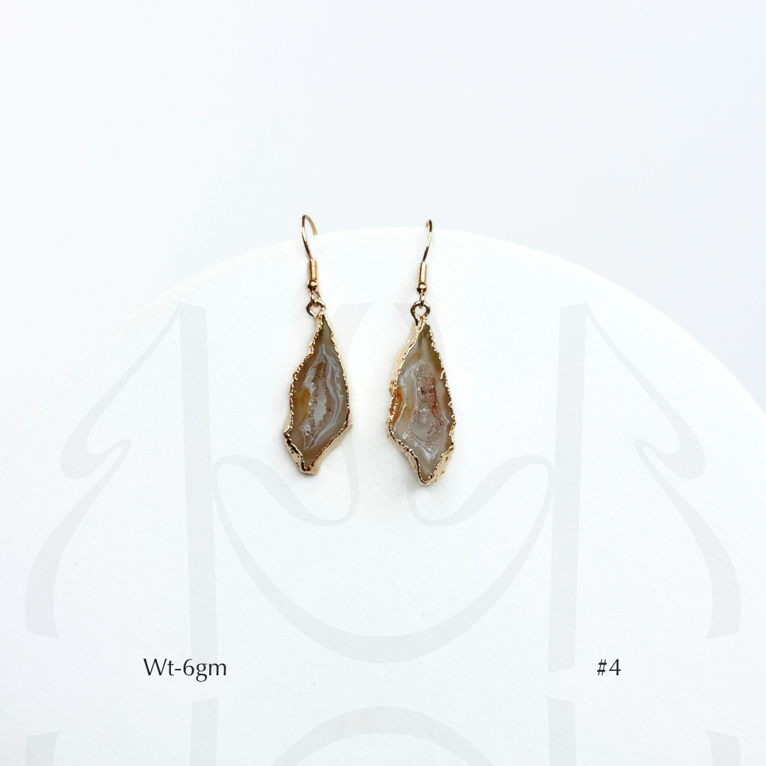Peach Agate Earrings