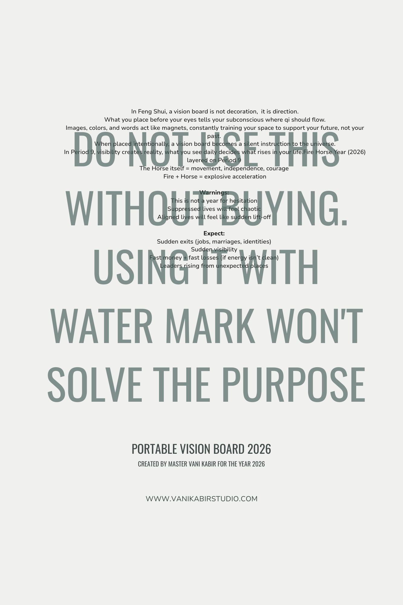 Portable vision board 2026 - Digital Copy