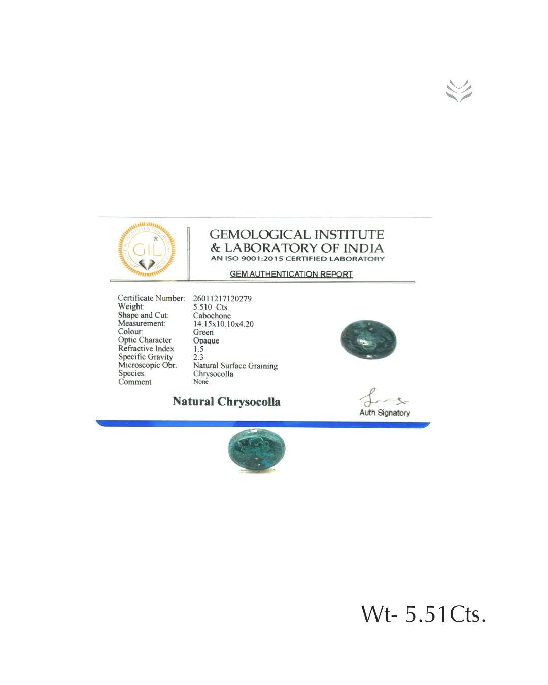 Chrysocolla - 5.51 Ct