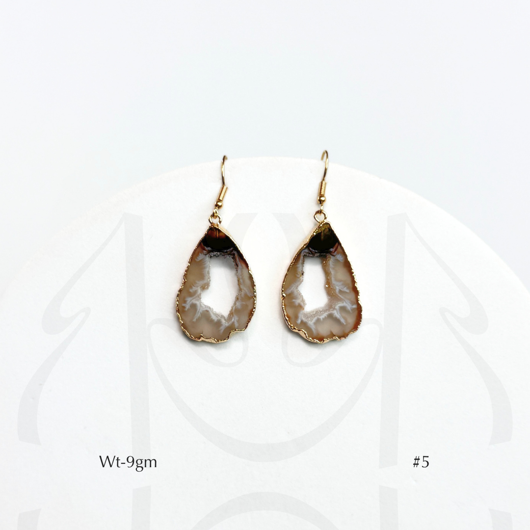 Peach Agate Earrings