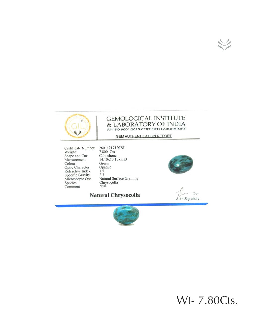 Chrysocolla - 7.80 Ct