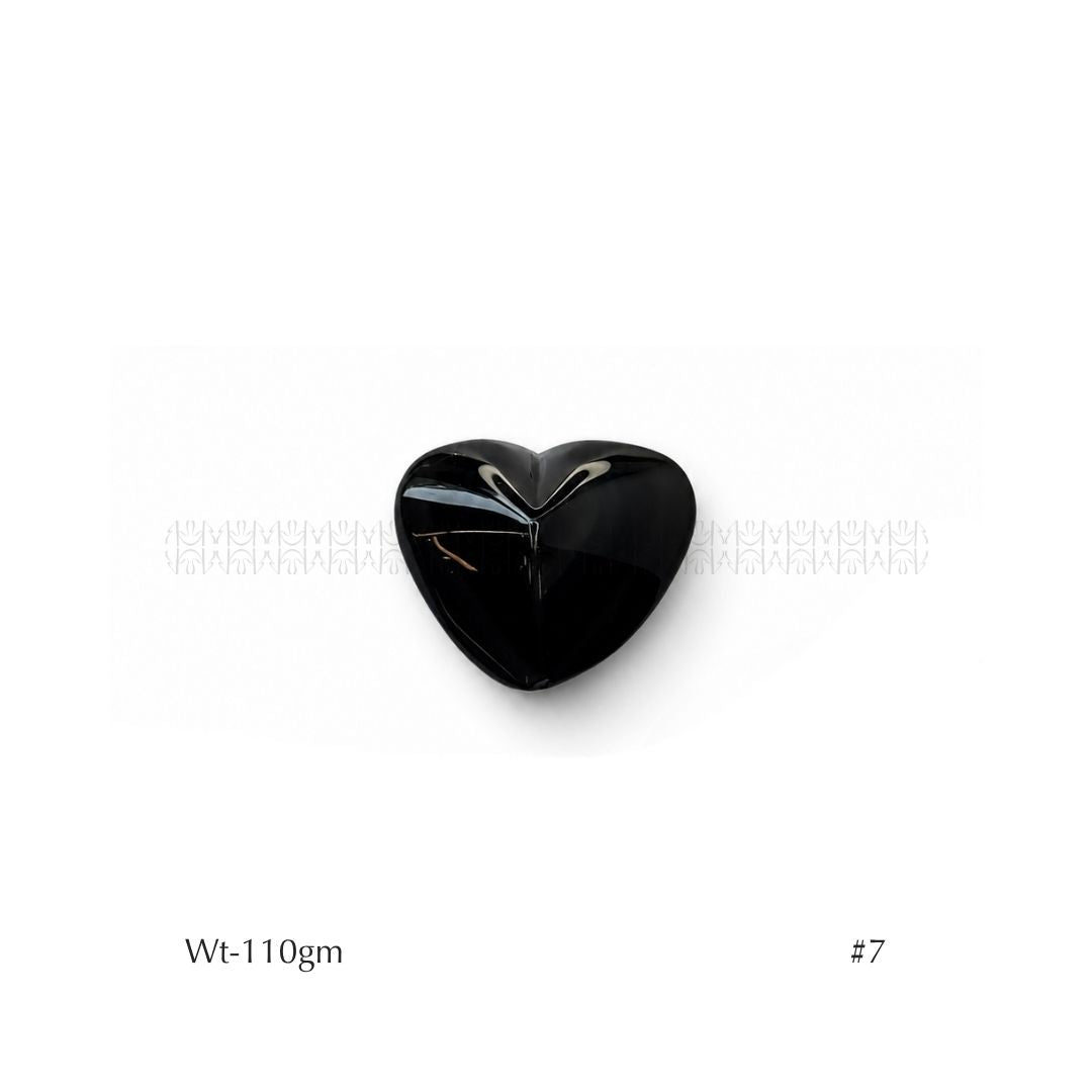 Rainbow Black Obsidian Hearts