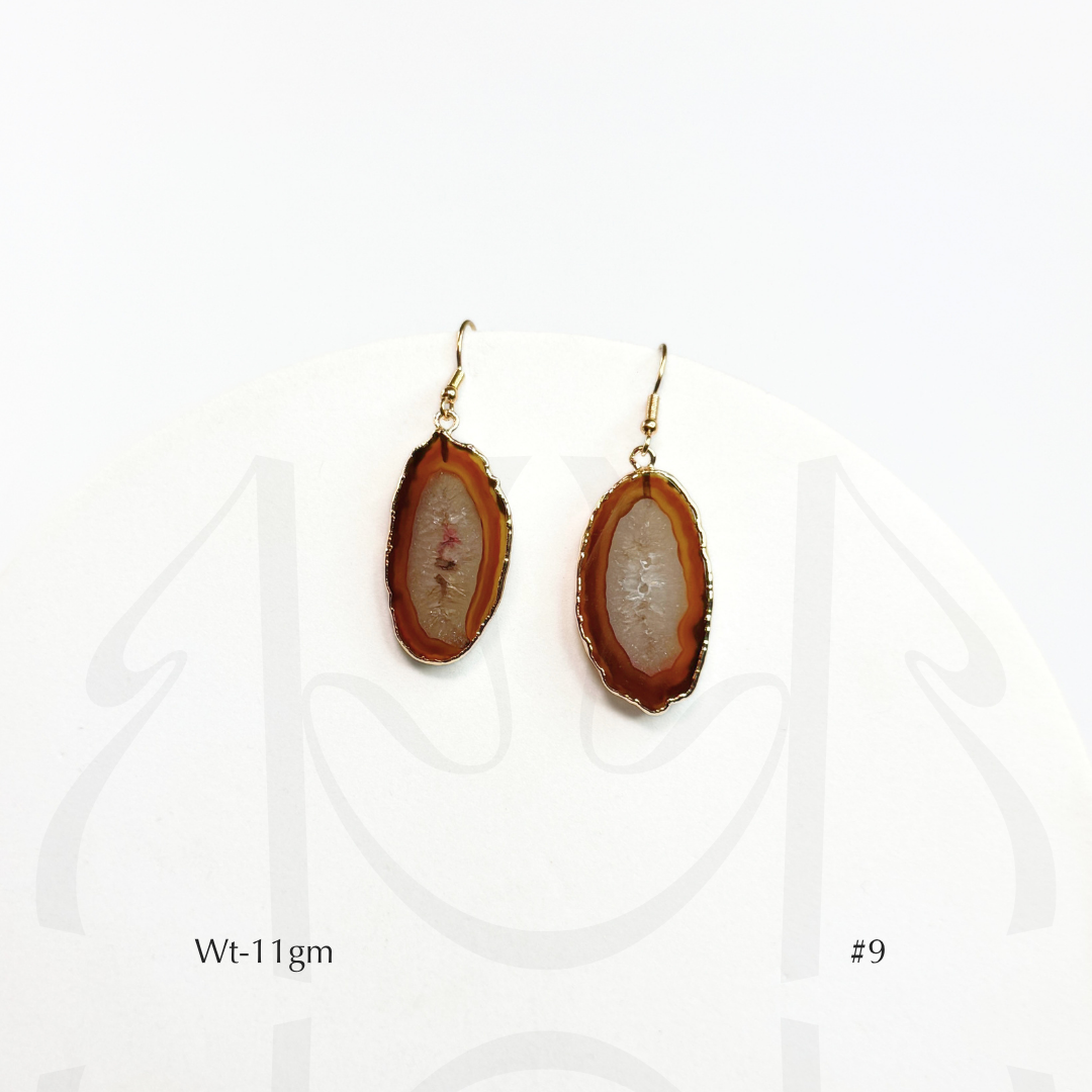 Peach Agate Earrings
