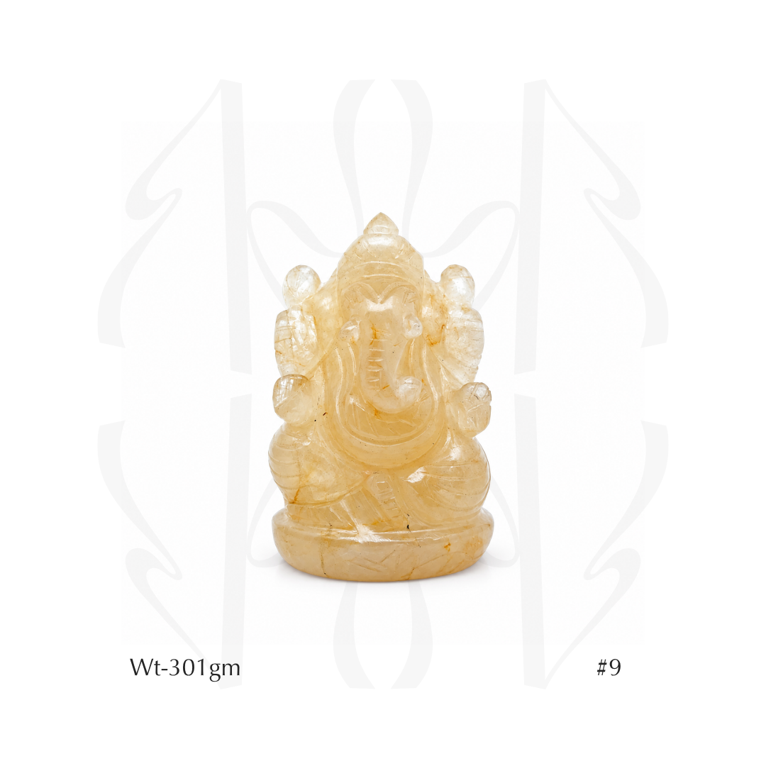 Yellow Aventurine Ganesha Idol
