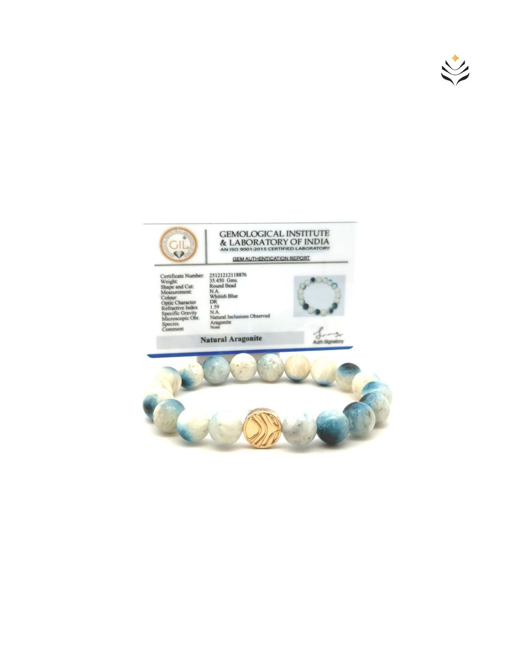 Natural Evil Eye Aragonite Bracelet
