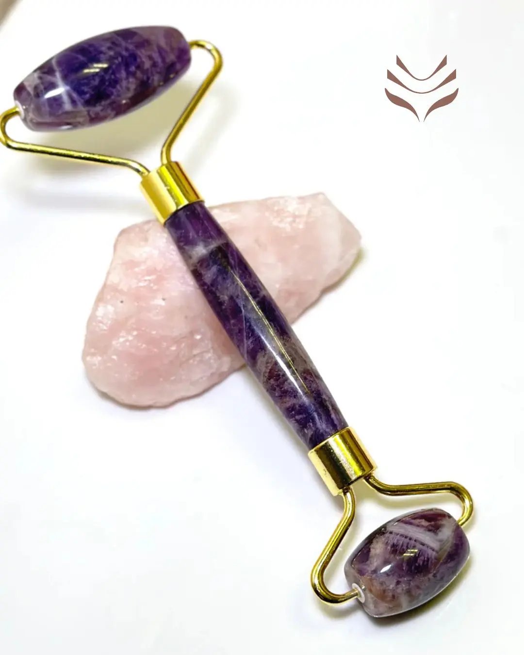 Healing Amethyst Crystal Roller for Facial Massage