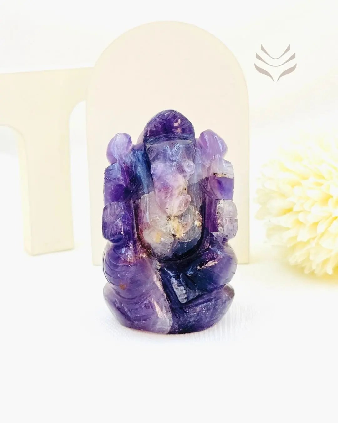 Amethyst Ganesha for Protection – Stone for Spiritual Strength, Guidance, and Prosperity by Vani Kabir Studio