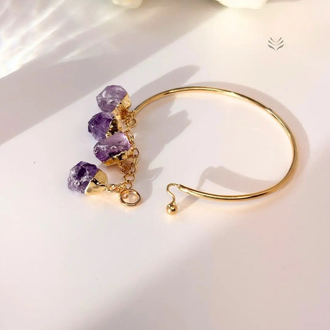 Amethyst Gold Plated Wristlet Jewellery
