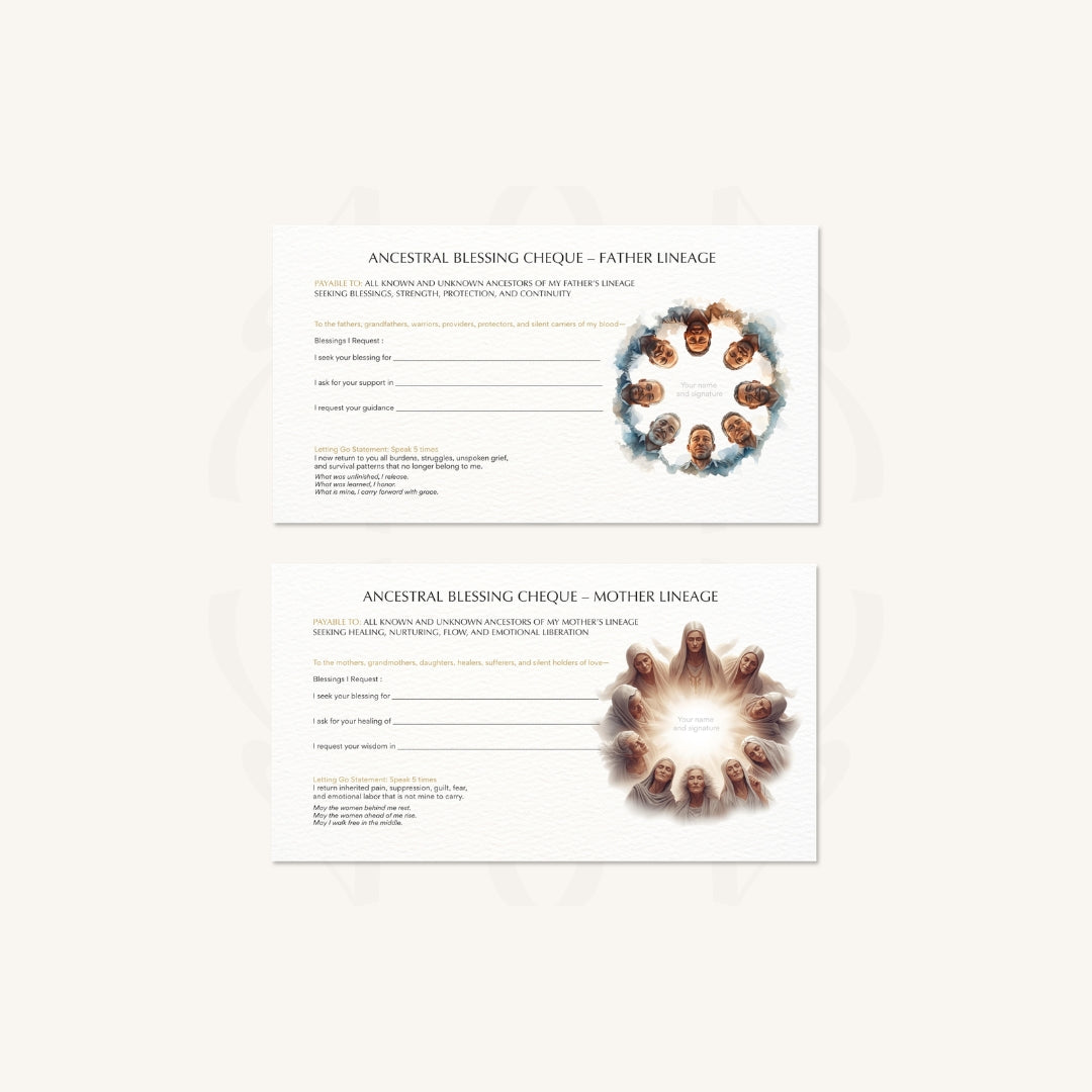 'I Honour My Ancestor' Cheque cards