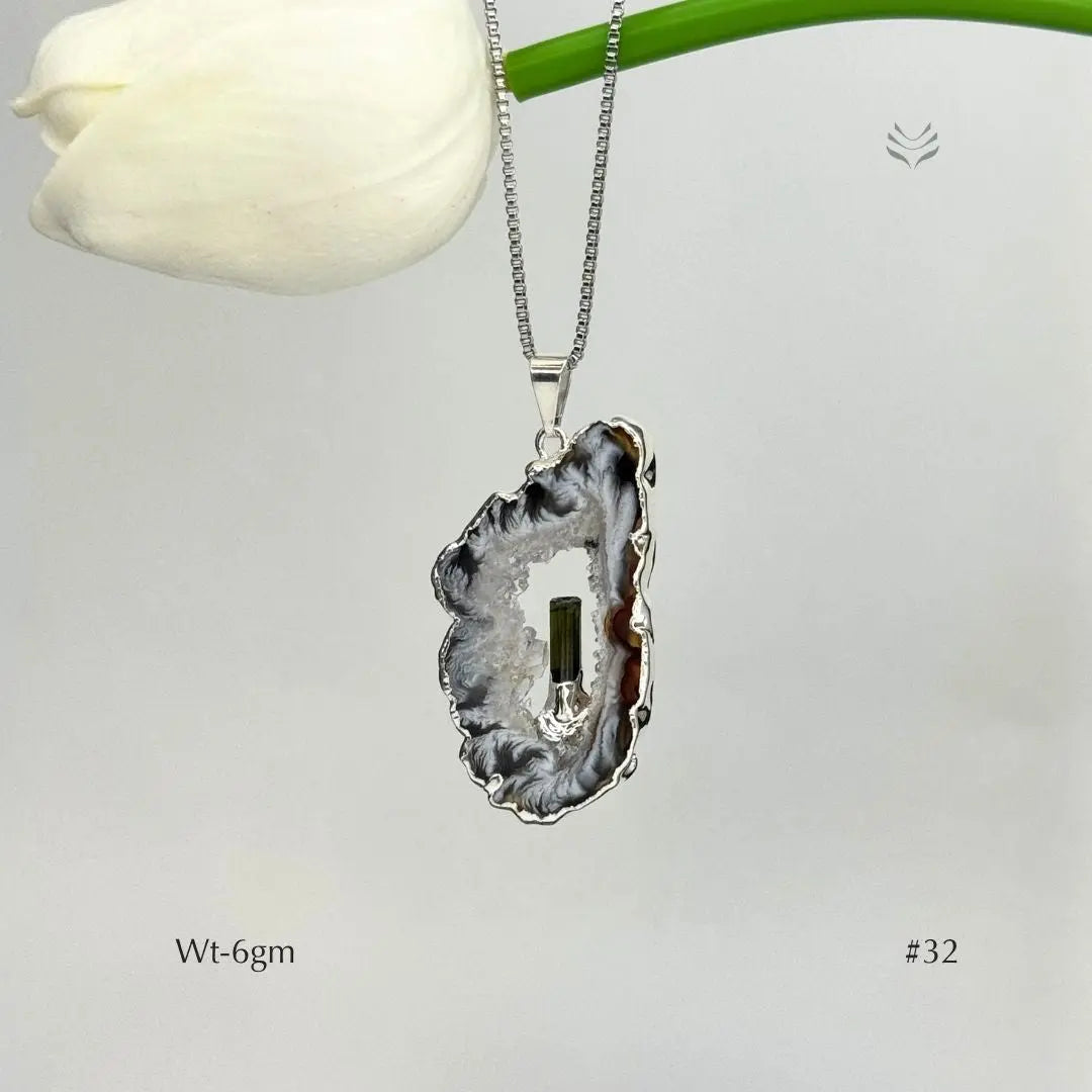 Anti Betrayal Geode Pendant Jewellery