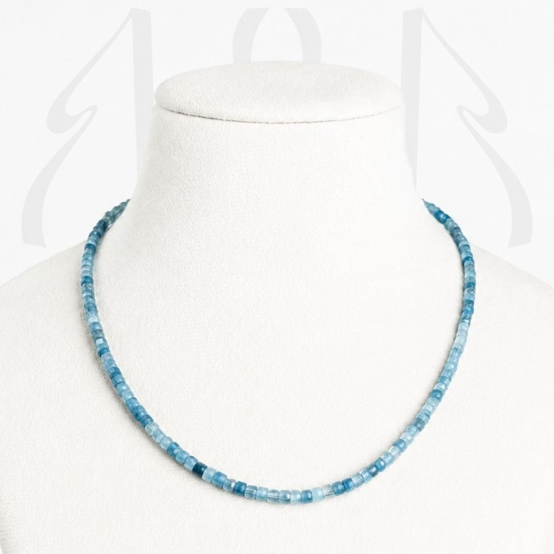 Aquamarine Silver Gem Cut Torana