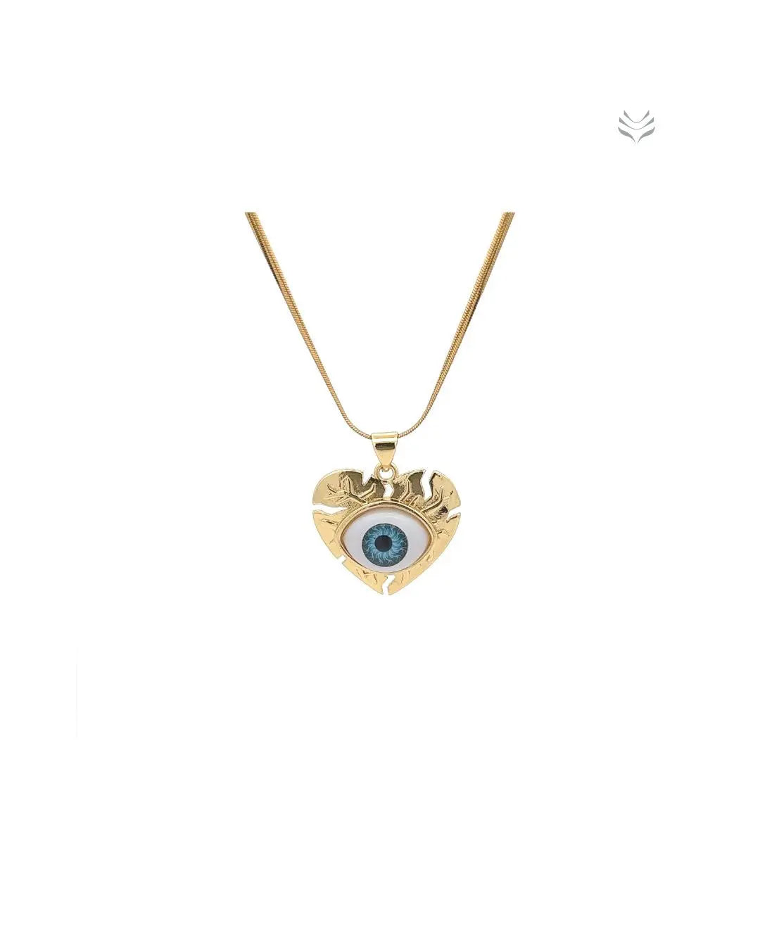 BACK TO THE SENDER EVIL EYE - HEART PENDANT