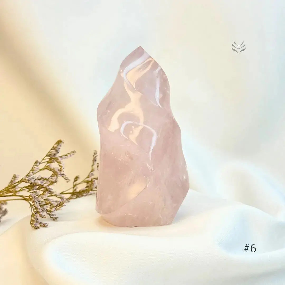 Be Loved Rose Quartz Flame Crystal Flame