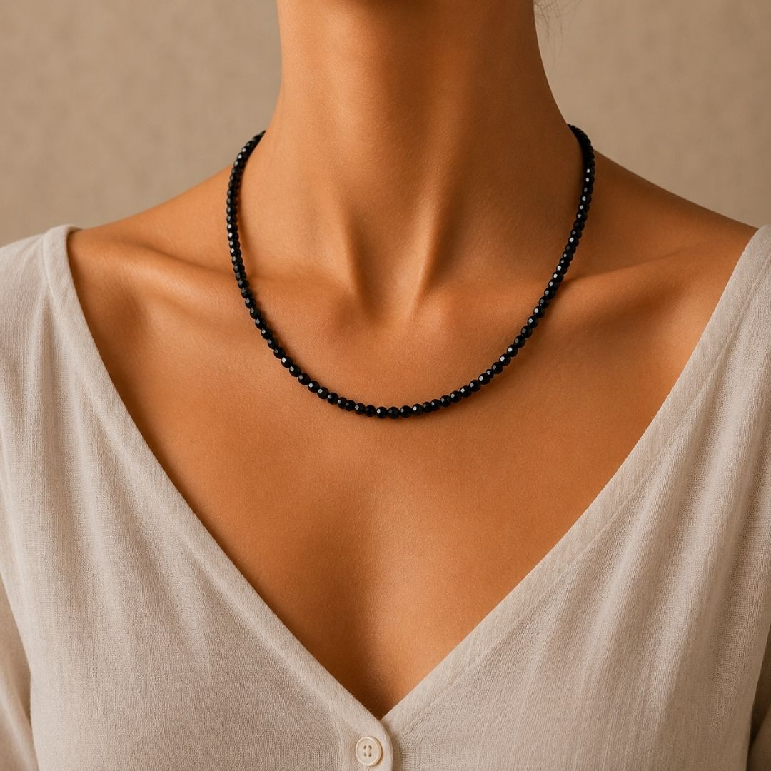 Black Spinel Silver Gem Cut Torana