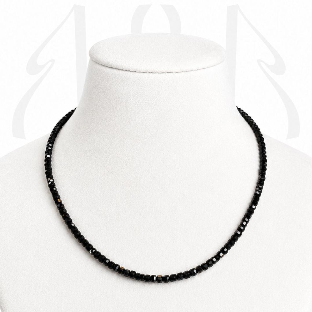 Black Spinel Silver Gem Cut Torana