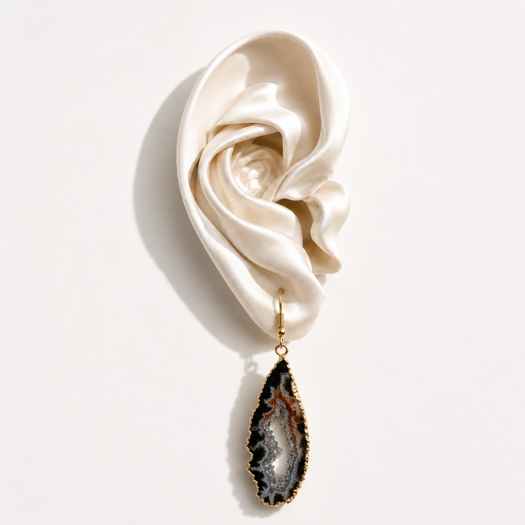 Black Agate Earrings