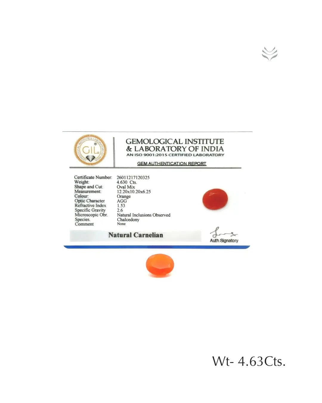 Carnelian - 4.63 Ct Gemstones