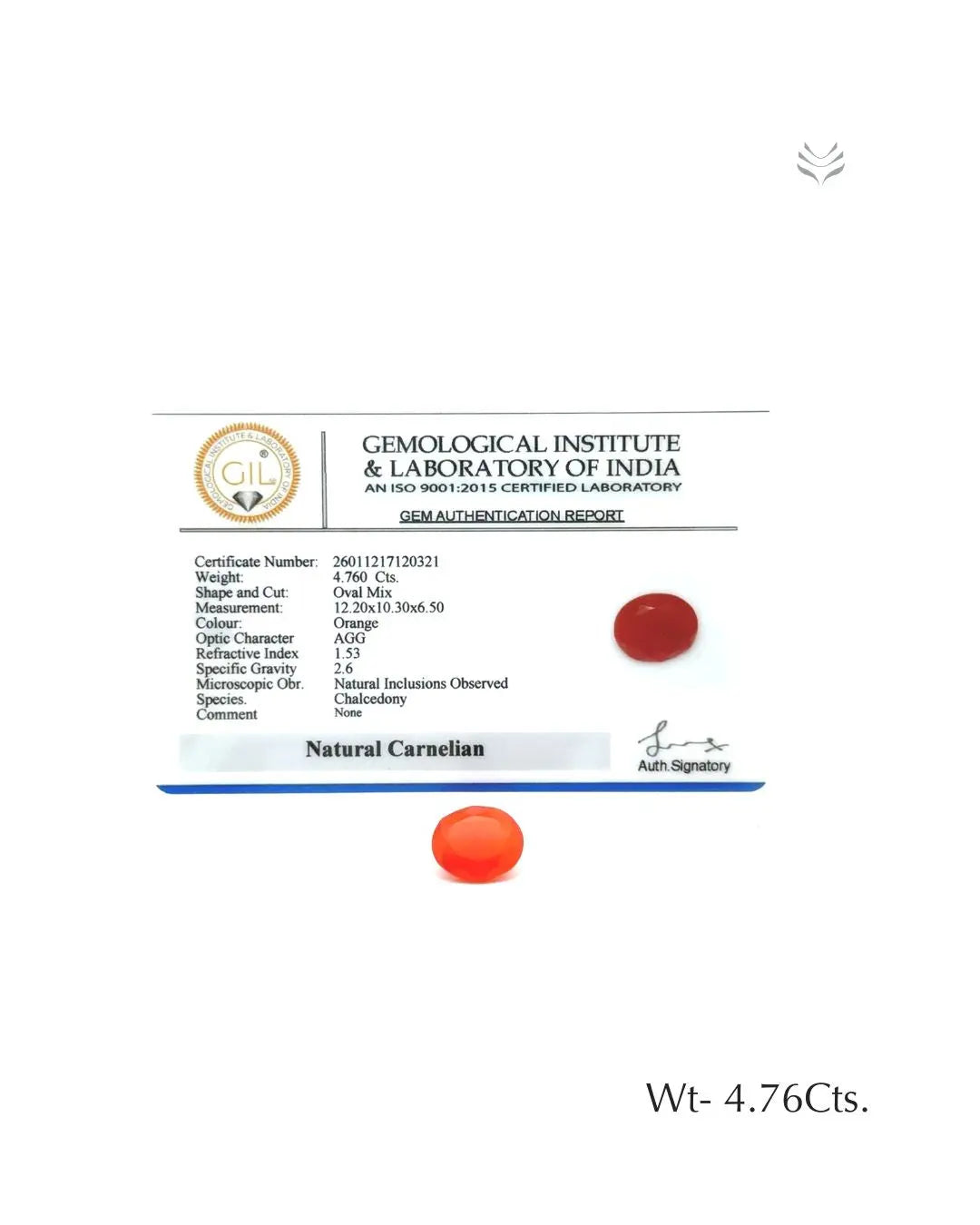 Carnelian - 4.76 Ct Gemstones