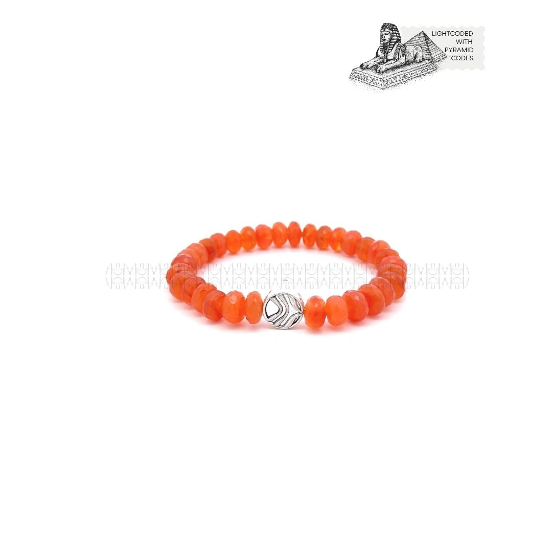 Creativity Diamond Cut Carnelian Bracelet