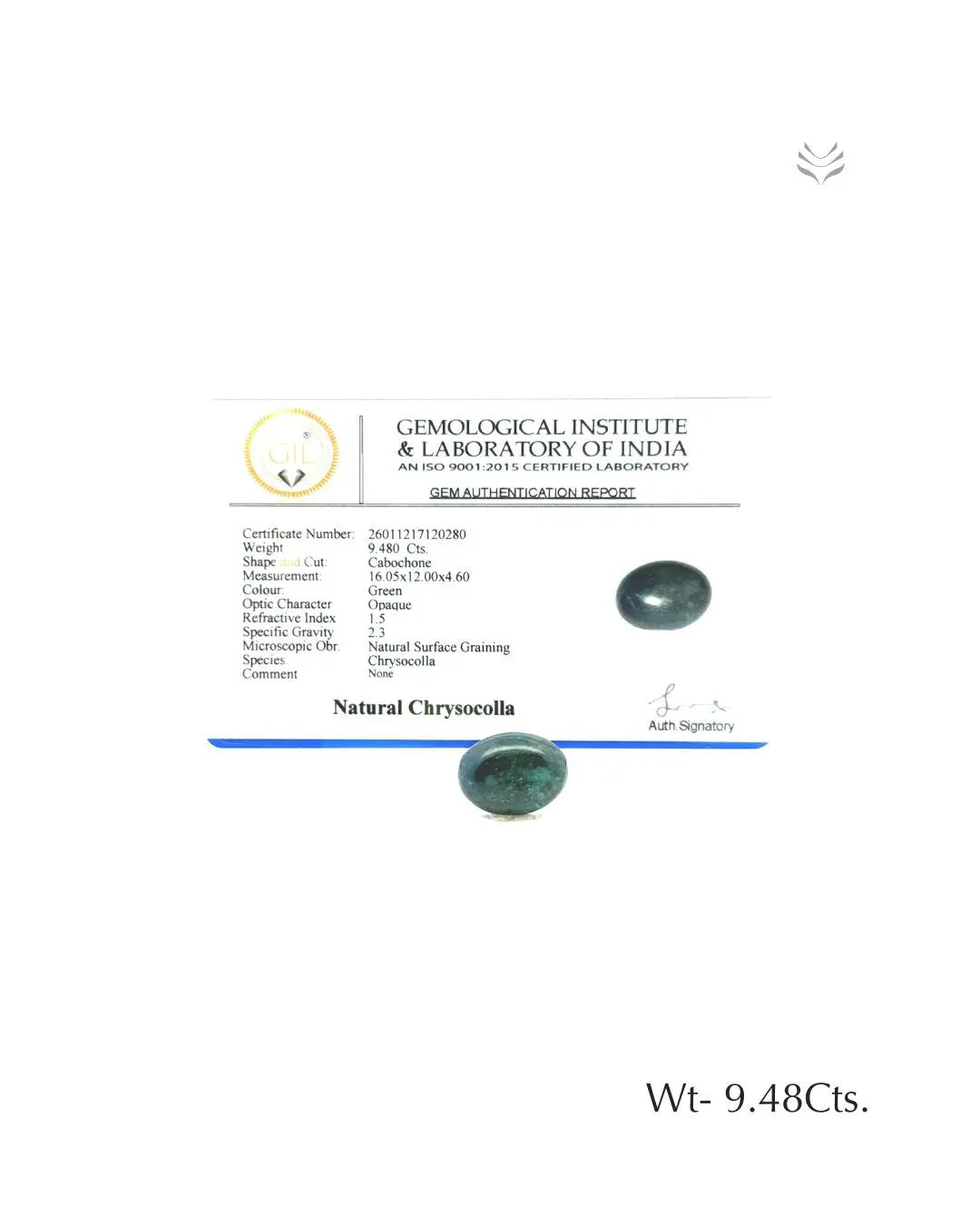 Chrysocolla - 9.48 Ct Gemstones