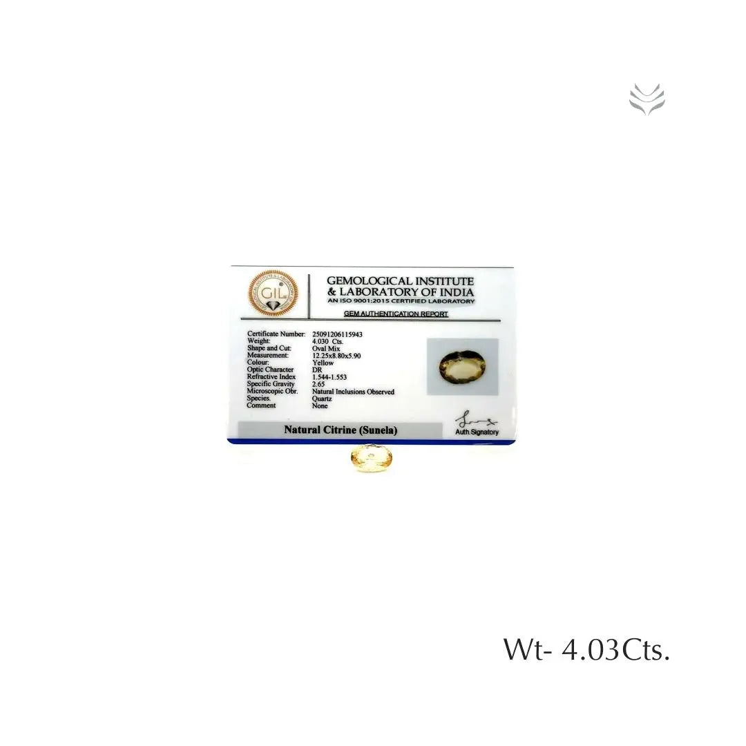 Citrine - 4.03 Ct Gemstones