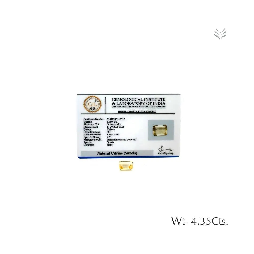 Citrine - 4.35 Ct Gemstones