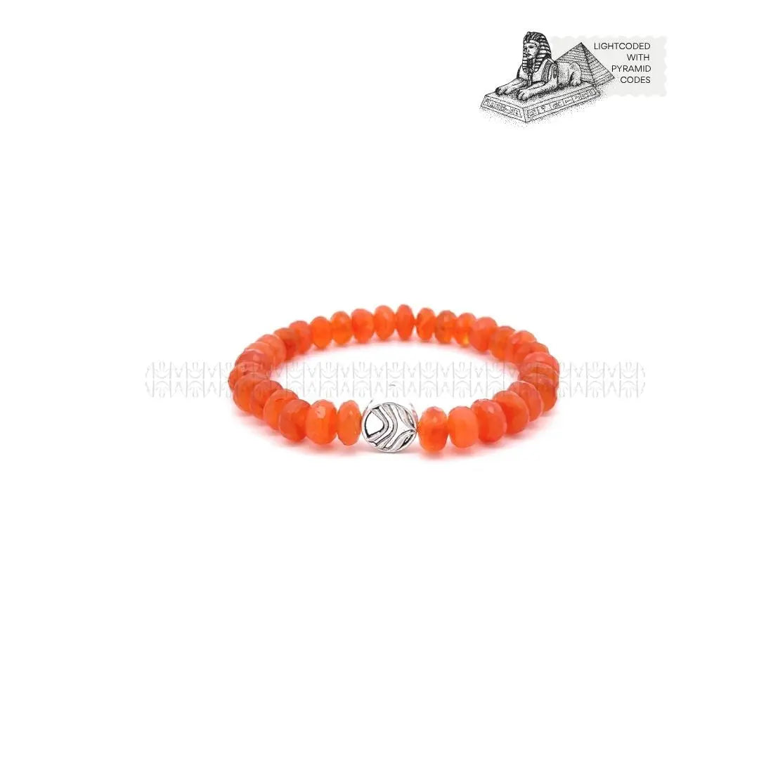 Creativity Diamond Cut Carnelian Bracelet
