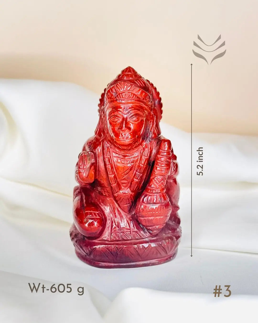 Crystal Lord Hanuman for Good Luck and Protection (Blessing) - 605gm #3