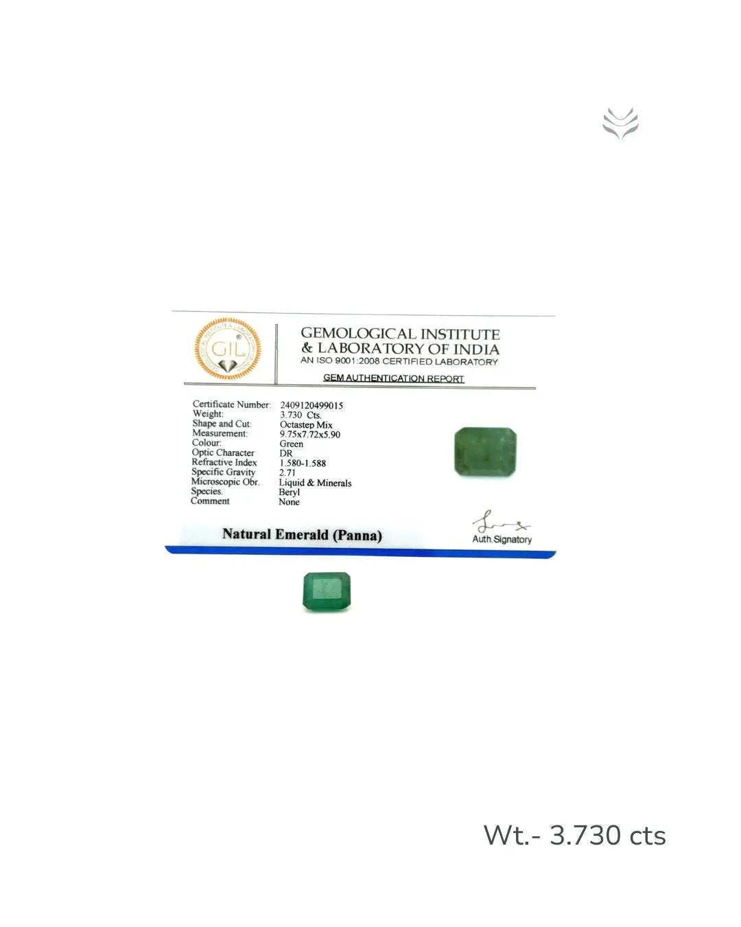 Zambian Emerald - 3.730 Ct