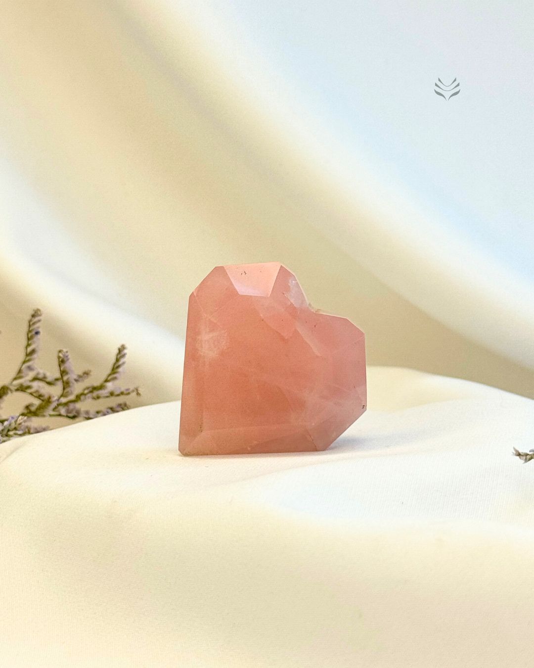 Rose Quartz Heart-Faceted (Medium)