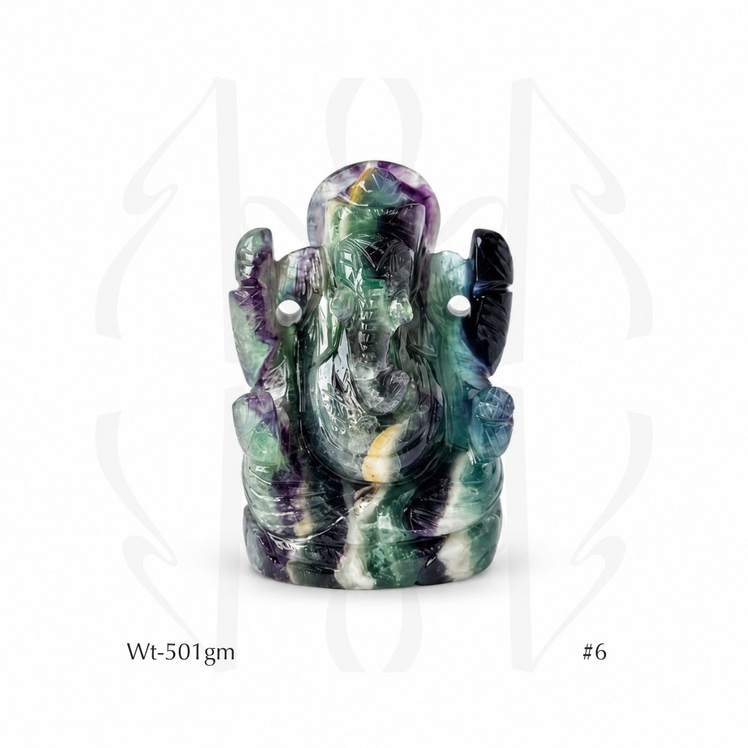 Fluorite Ganesha Idol
