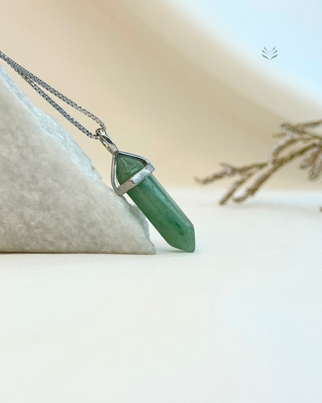 Green Aventurine - Double Terminated Pendant For Growth