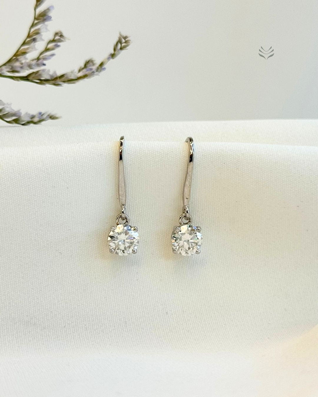 Iris Round Silver Loop Earrings